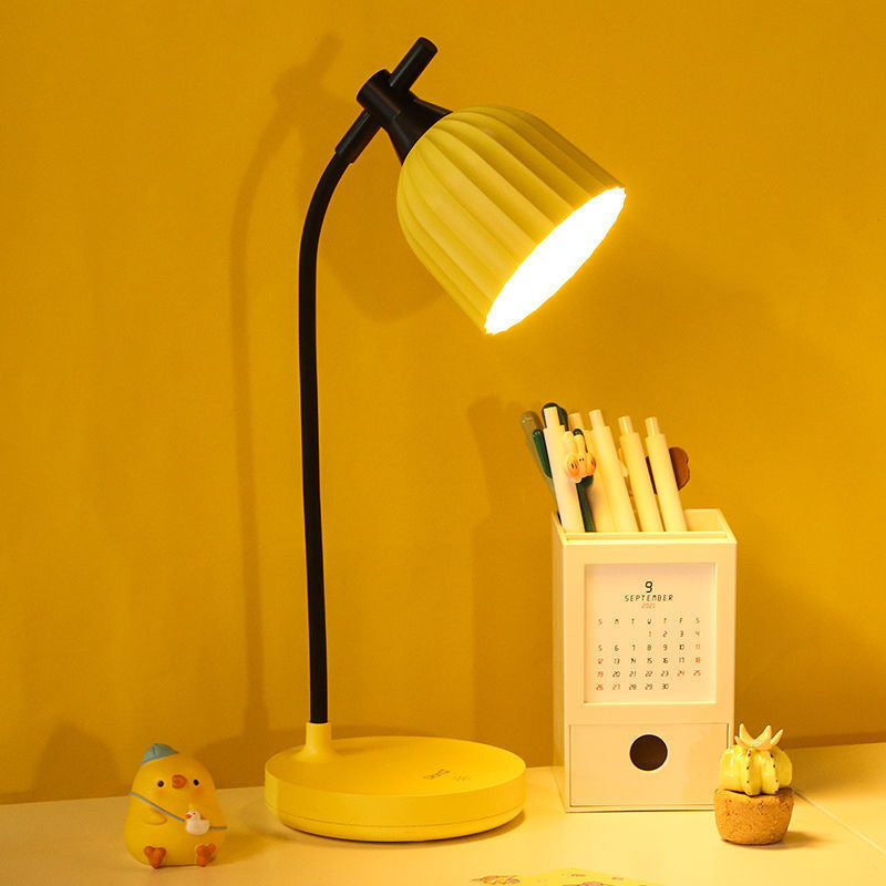 Modern Minimalist Round Folded ABS LED Table Lamp For Living Room