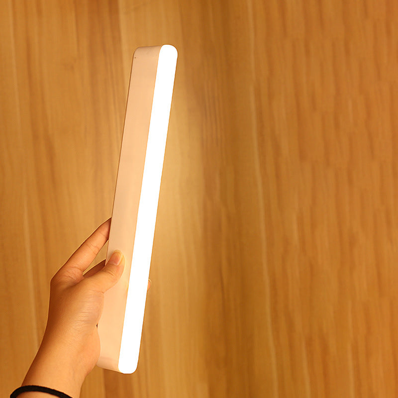 Modern Minimalistic Rechargeable Magnetic Suction Cup Plastic Strip Rectangular LED Wall Light Night Light For Learning