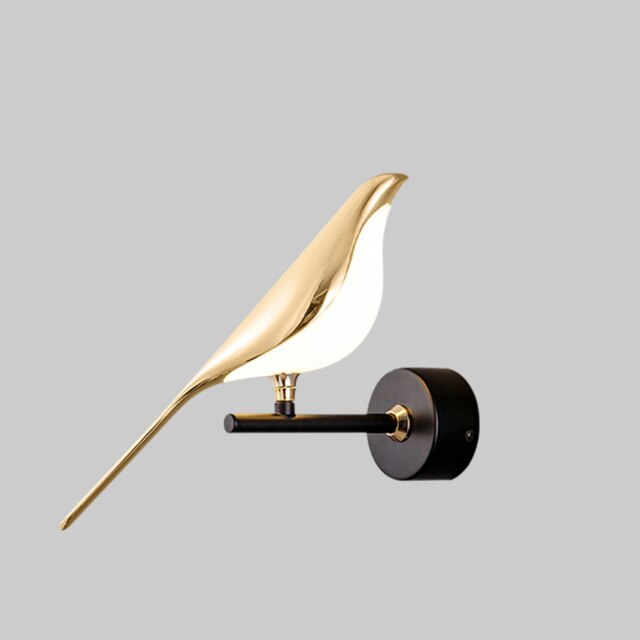 Modern Bird Wall Lamp Gold - Minimalist Wall Lighting for Decorative Illumination