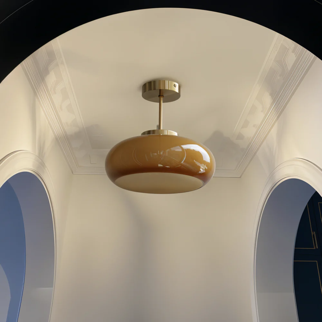 Vintage Yellow Ceiling Light