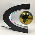 Magical floating globe with LED lighting and educational touch