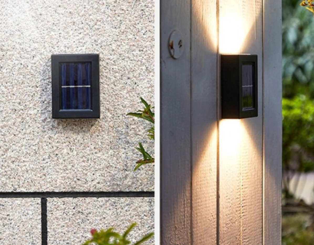 Wireless LED Solar Wall Lamps Deluxe | Efficient and cost-saving outdoor lighting