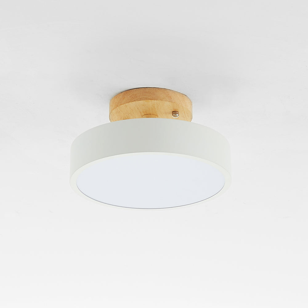 Modern LED ceiling light made of wood – Quinn ceiling lamp for living room, hallway, bedroom, and dining room