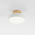 Stylish LED ceiling lamp made of wood and acrylic for bedroom, dining room, and living room