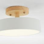Modern LED ceiling light made of wood – Quinn ceiling lamp for living room, hallway, bedroom, and dining room