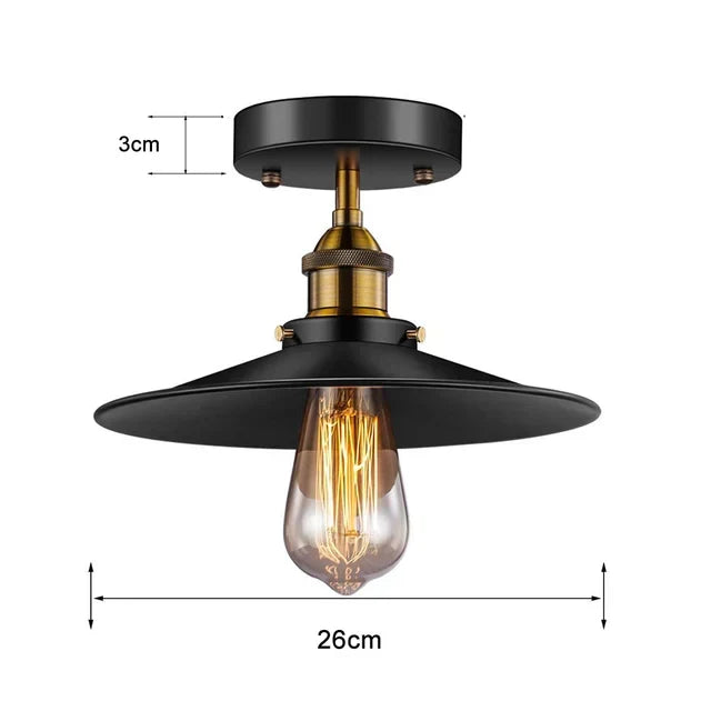 vintage ceiling lamp in industrial design – retro lighting for living room & hallway