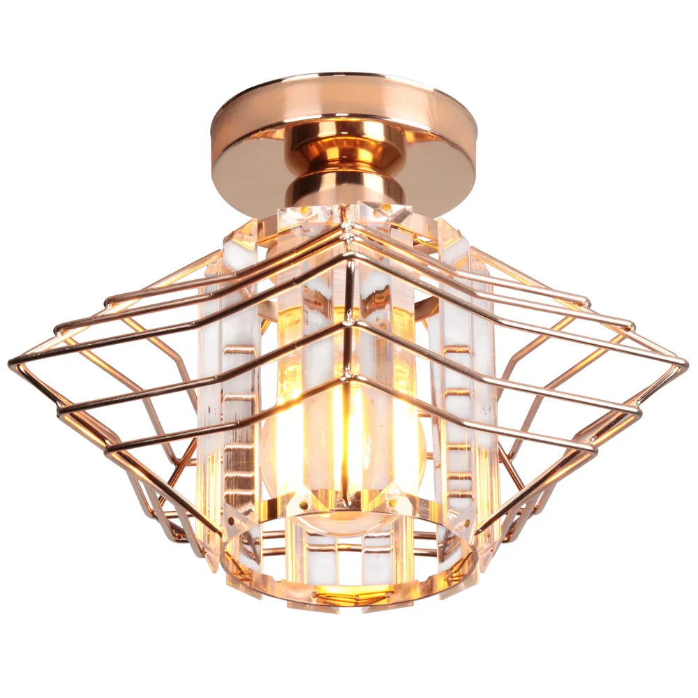 Modern Crystal Ceiling Lamp – Elegant Nordic Ceiling Light for Living Room and Hallway