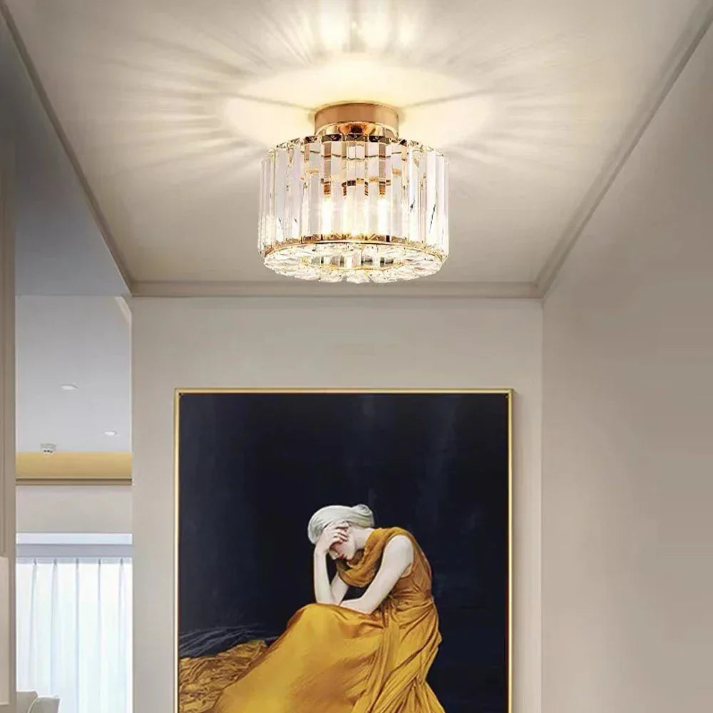 Elegant Crystal Ceiling Light – Luxurious Lighting for Living Room and Hallway