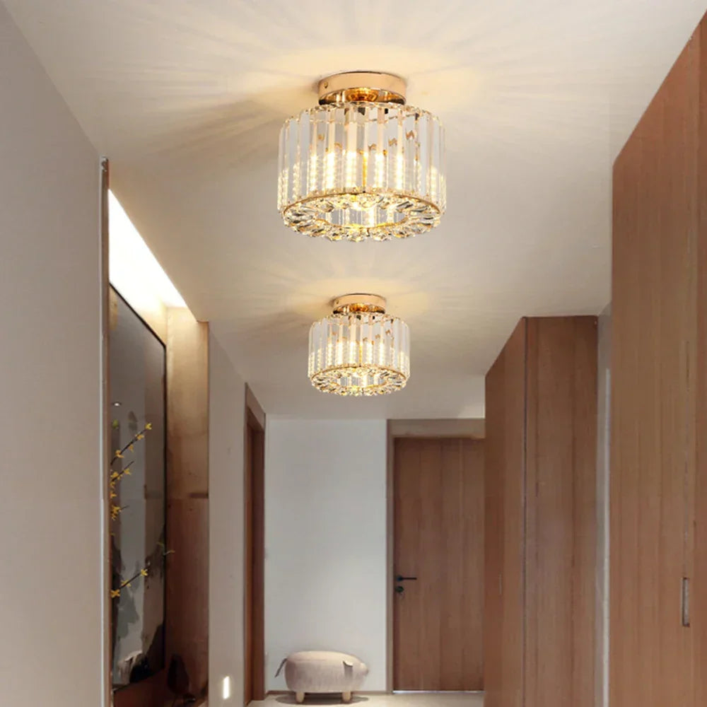 Elegant Crystal Ceiling Light – Luxurious Lighting for Living Room and Hallway