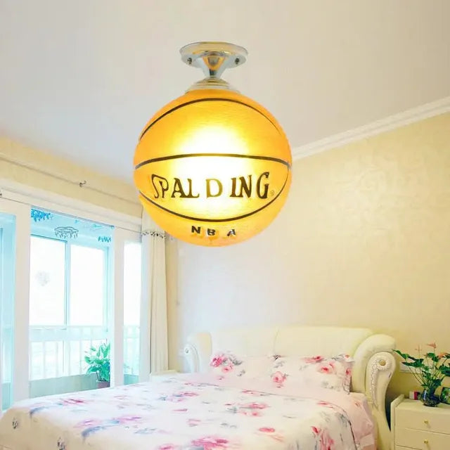 LED ceiling light in ball design - children's room lamp with glass ball