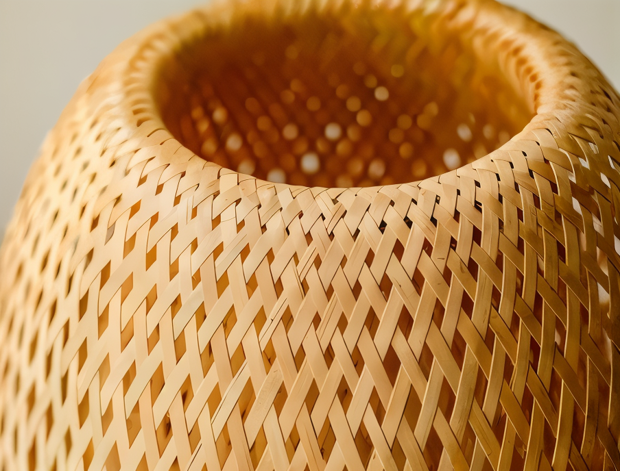 NatureHue Vintage Bamboo Table Lamp Creative Woven Rattan Desk Lamp