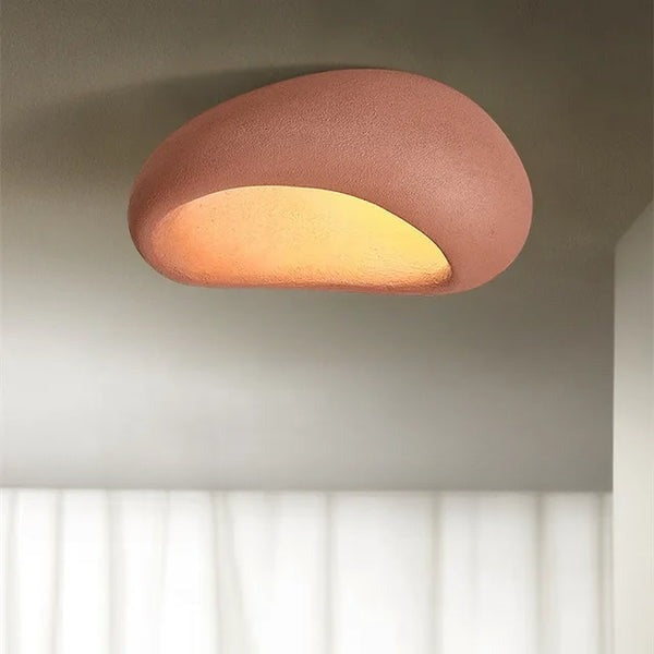 Minimalistic ceiling lamp in Wabi-Sabi style for calm interiors