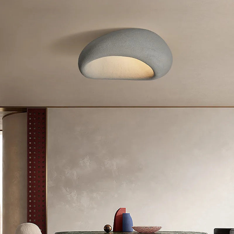 Minimalistic ceiling lamp in Wabi-Sabi style for calm interiors