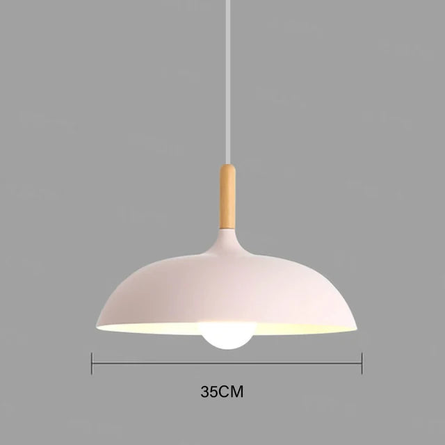 Modern ceiling lamp oak wood | Scandinavian pendant light for the living room