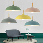 Oak wood ceiling lamp in Nordic design – LED wood ceiling light