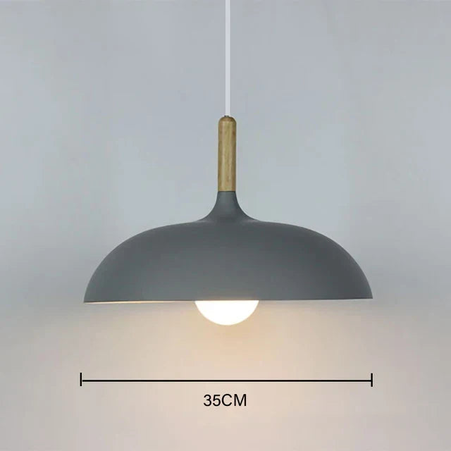 Modern ceiling lamp oak wood | Scandinavian pendant light for the living room