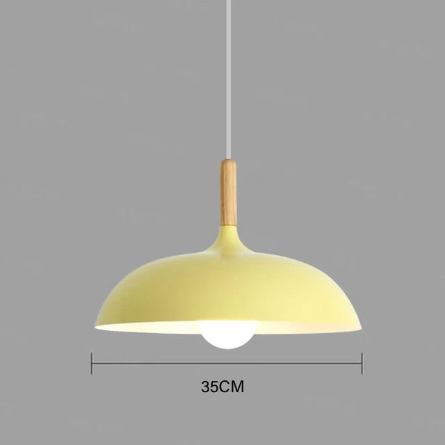 Modern ceiling lamp oak wood | Scandinavian pendant light for the living room