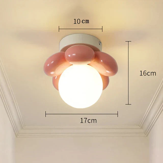 Scandinavian Flower Glass Ceiling Lamp