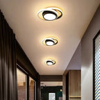 Modern LED ceiling lamp 18W | Creative design with 2 rings | Energy-saving lighting for living room & office 24 cm