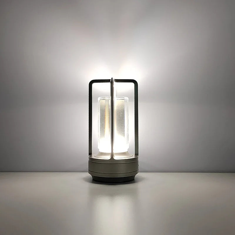 Portable wireless LED lantern with charging station