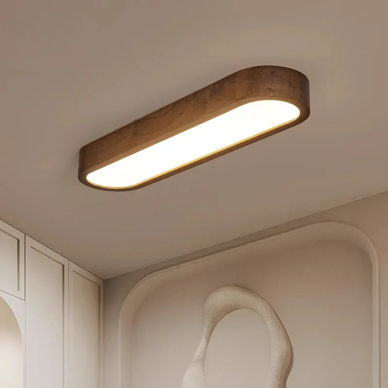 Energy-saving wood LED ceiling lamp