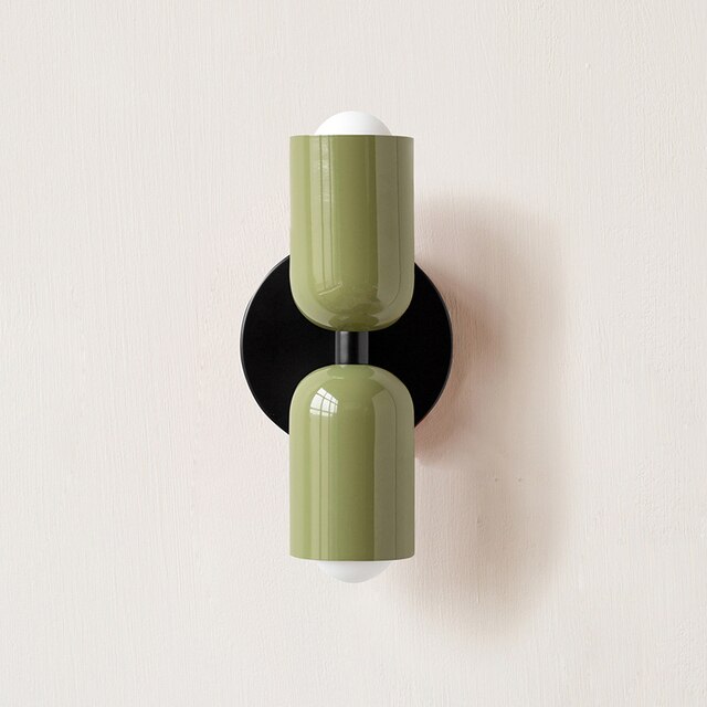 Cream double-headed LED wall lamps