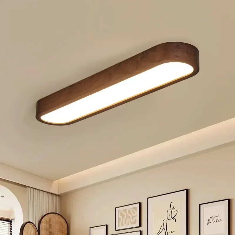 Energy-saving wood LED ceiling lamp