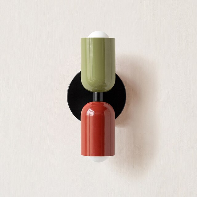 Cream double-headed LED wall lamps