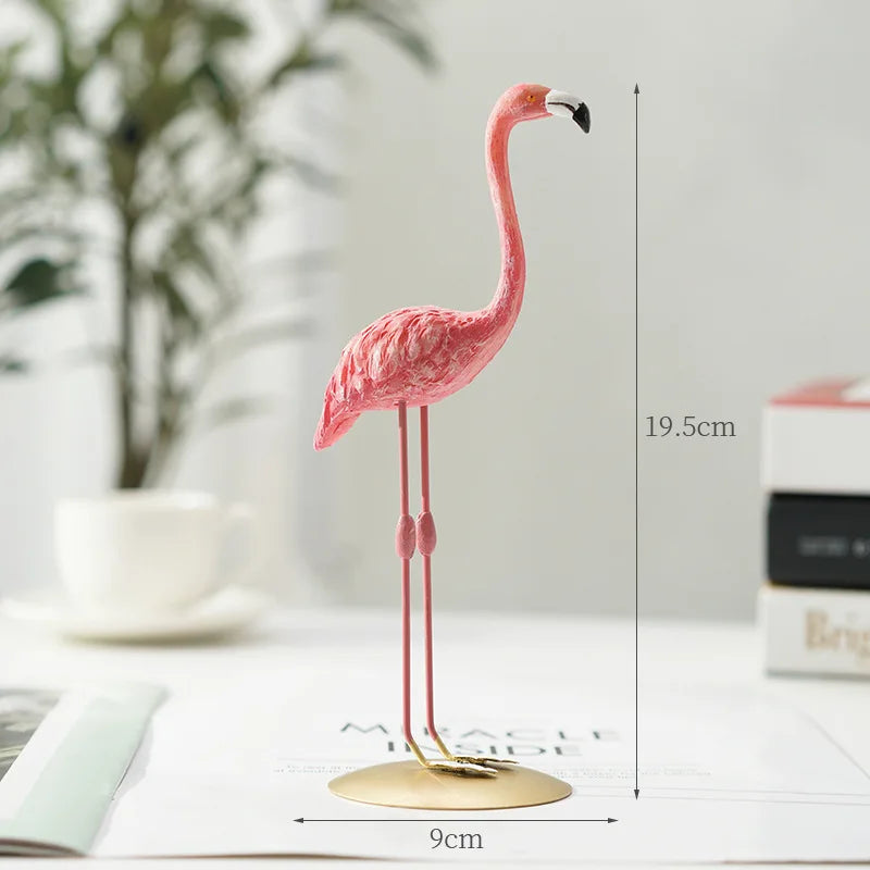 Nordic Flamingo Figurine Figure Statue Sculpture Living Room Office Wedding Party Ornaments Home Decor Decoration Accessories
