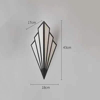 Fan-shaped Art Deco wall lamp