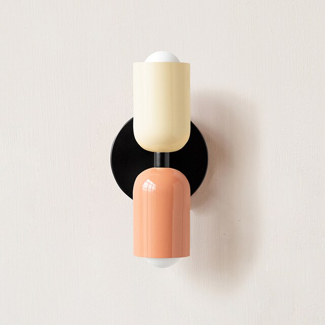 Cream double-headed LED wall lamps