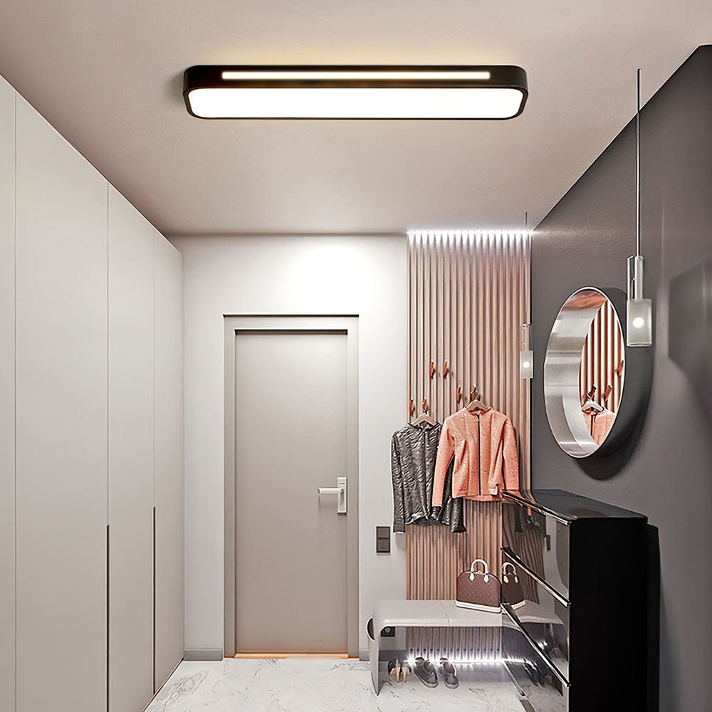 Minimalist LED ceiling lamp made of iron and acrylic