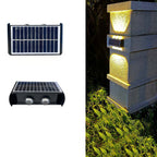 Modern simplicity solar waterproof rectangular ABS PMMA LED wall light lamp for outdoor terrace