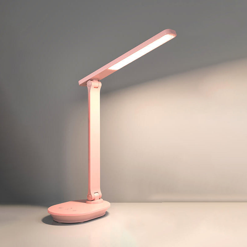 Modern double folding eye care wireless rechargeable LED desk lamp