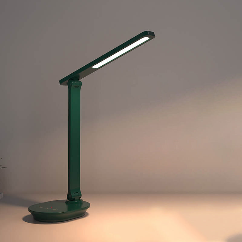 Modern double folding eye care wireless rechargeable LED desk lamp