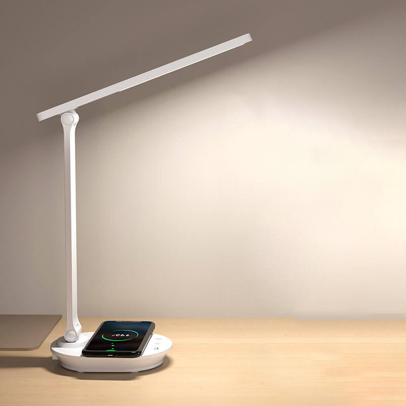 Modern double folding eye care wireless rechargeable LED desk lamp