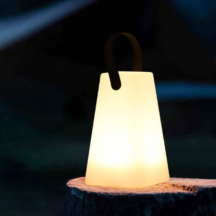 Modern simplicity plastic round square hand LED table lamp for outdoor patio
