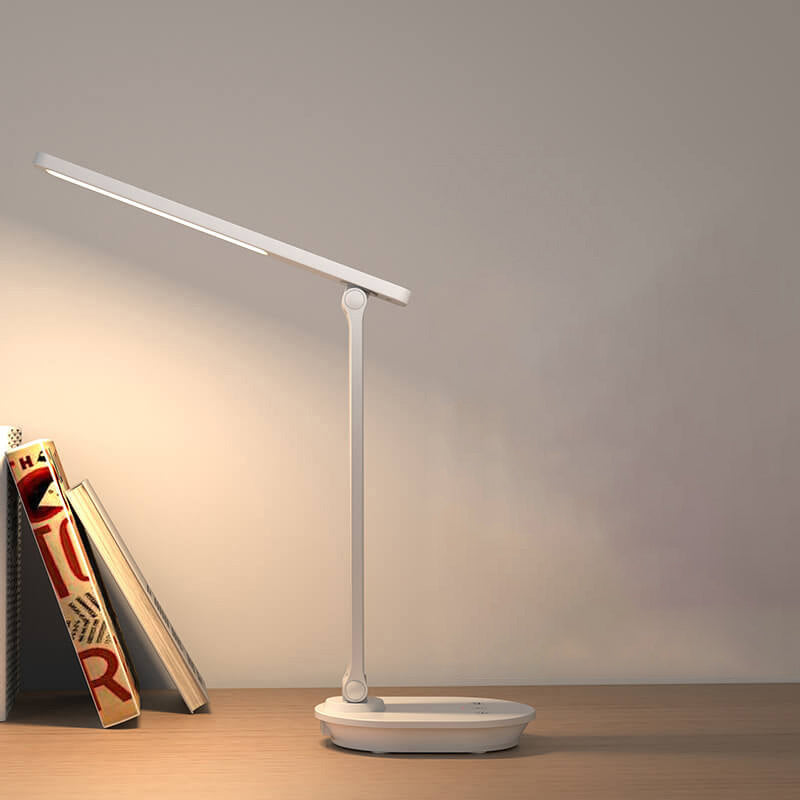 Modern double folding eye care wireless rechargeable LED desk lamp