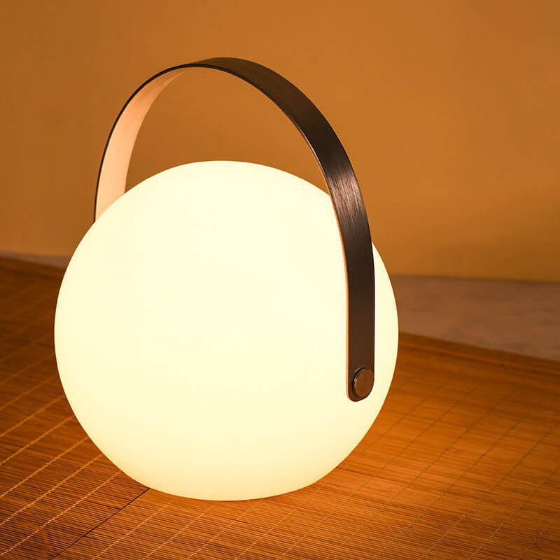 Modern simplicity plastic round square hand LED table lamp for outdoor patio