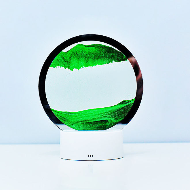 Creative Round Hourglass Quicksand 3D LED Nightstand Lamp Table Lamp