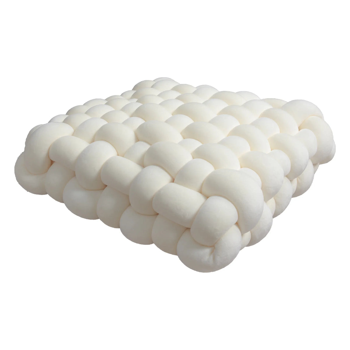 Living Room Soft Plush Knot Pillow Sofa Pillow Solid Color Square Handwoven Home Throw Pillow Square Woven Seat Cushion Pillow