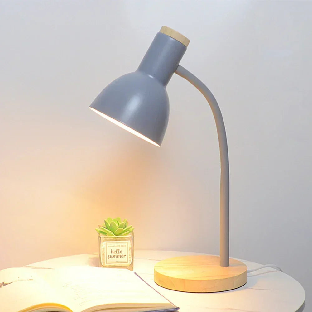 Autumn and Winter Lighting | Northern European Creative Wood Art Iron LED Desk Lamp - Moxie