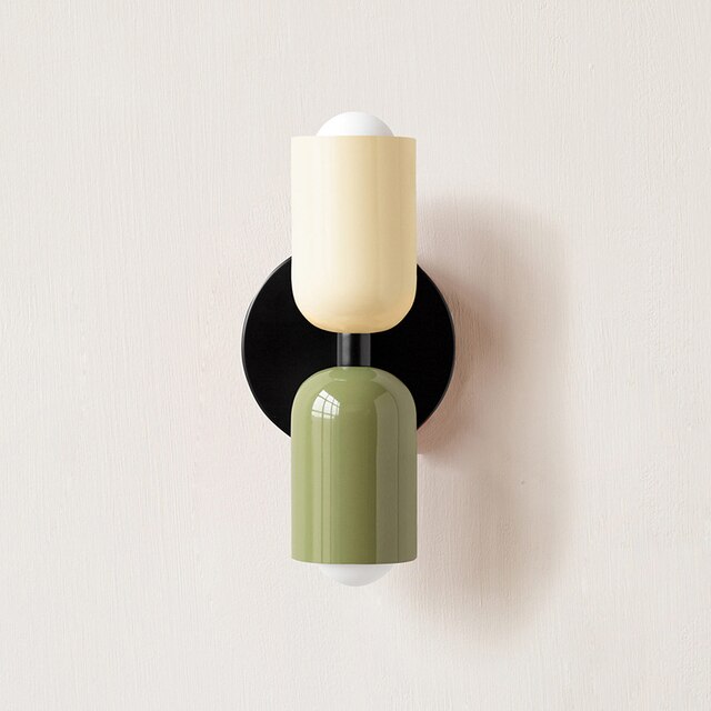 Cream double-headed LED wall lamps