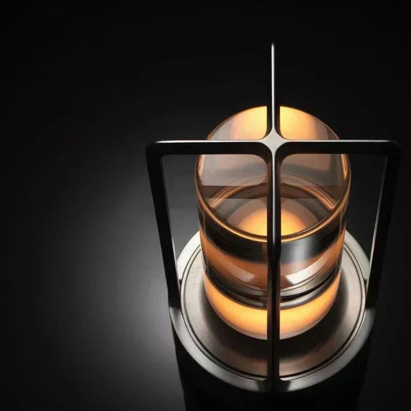 Portable wireless LED lantern with charging station