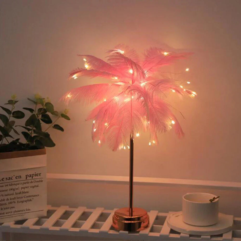 LED Spring Table Lamp Night Light USB-powered Remote Control Night Lamps