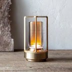 Portable wireless LED lantern with charging station
