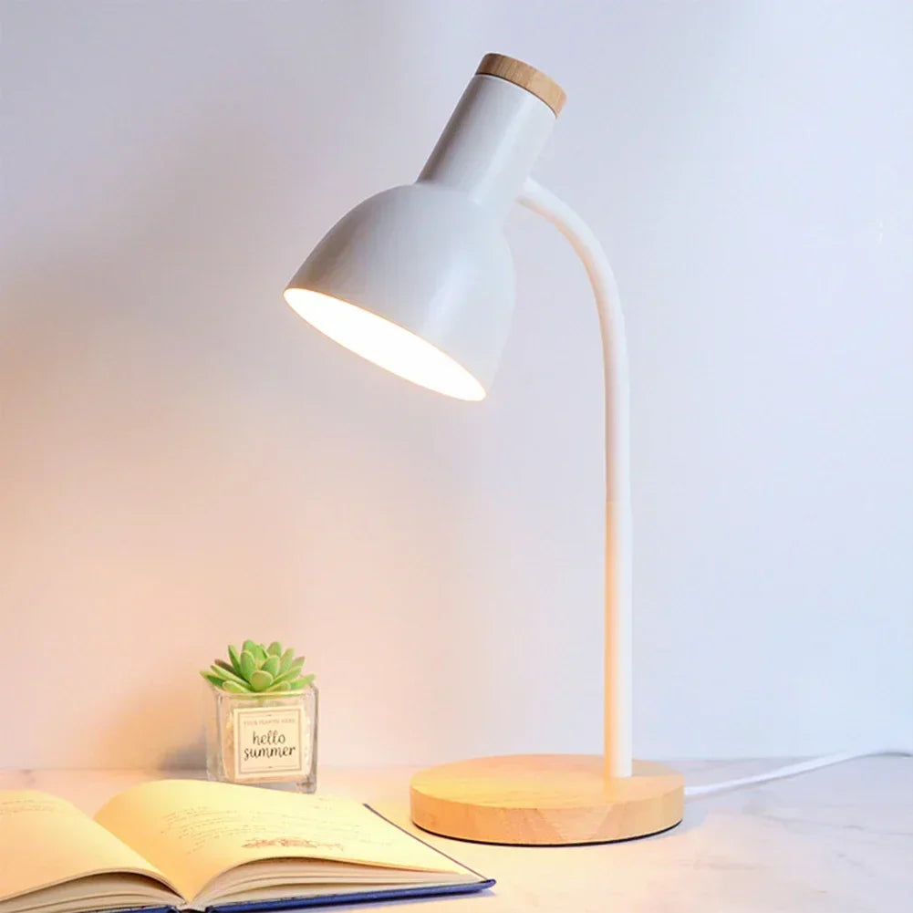 Autumn and Winter Lighting | Northern European Creative Wood Art Iron LED Desk Lamp - Moxie