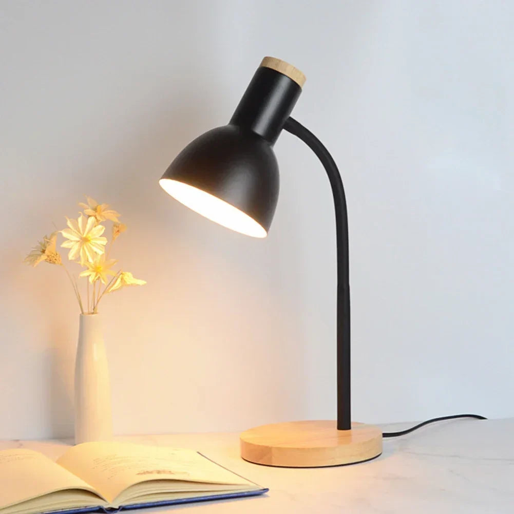 Autumn and Winter Lighting | Northern European Creative Wood Art Iron LED Desk Lamp - Moxie