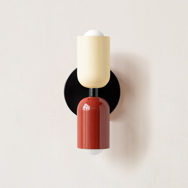 Cream double-headed LED wall lamps