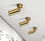 Modern swiveling LED ceiling light in gold – Adjustable lighting for living and working areas